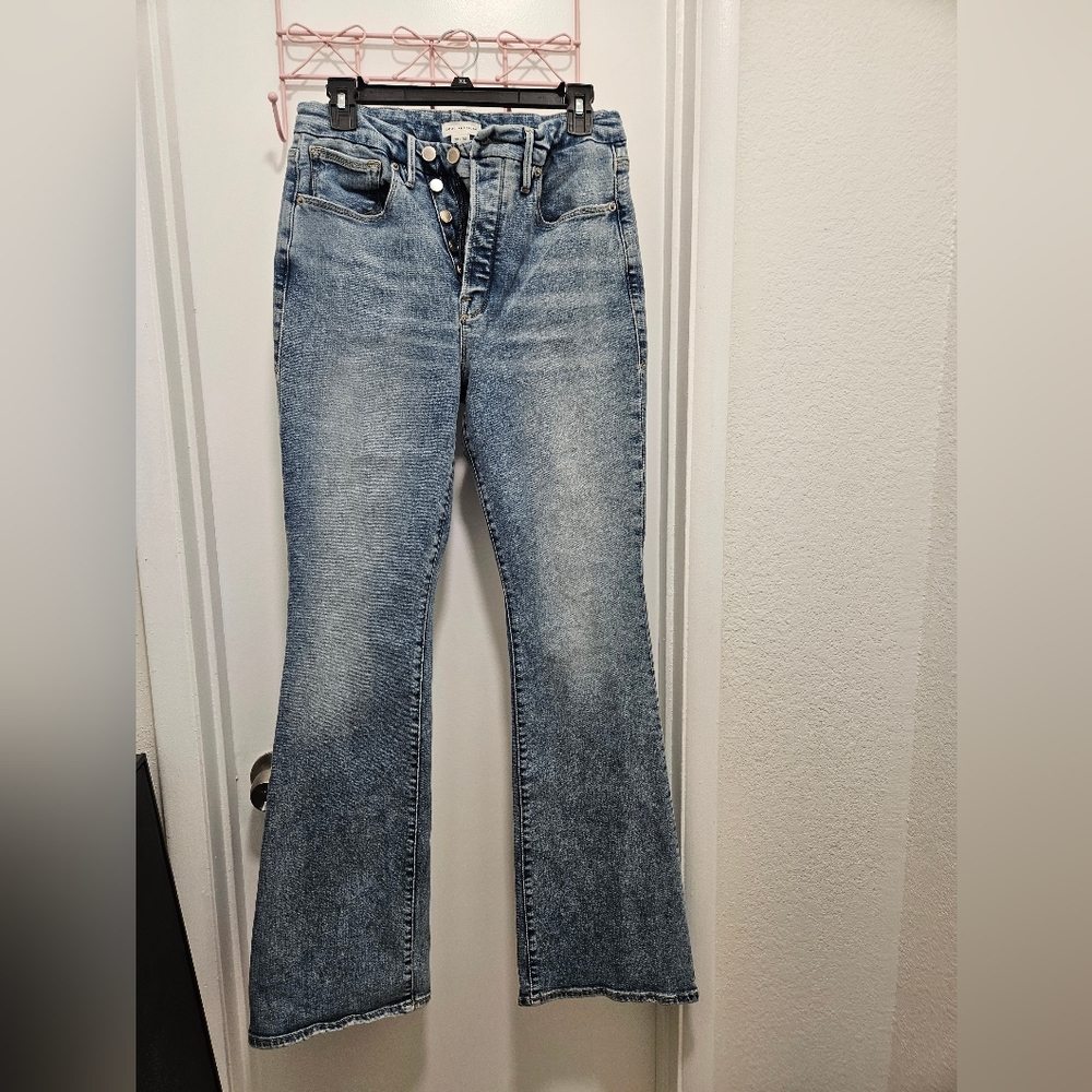 Good American Light Blue Flare Jeans